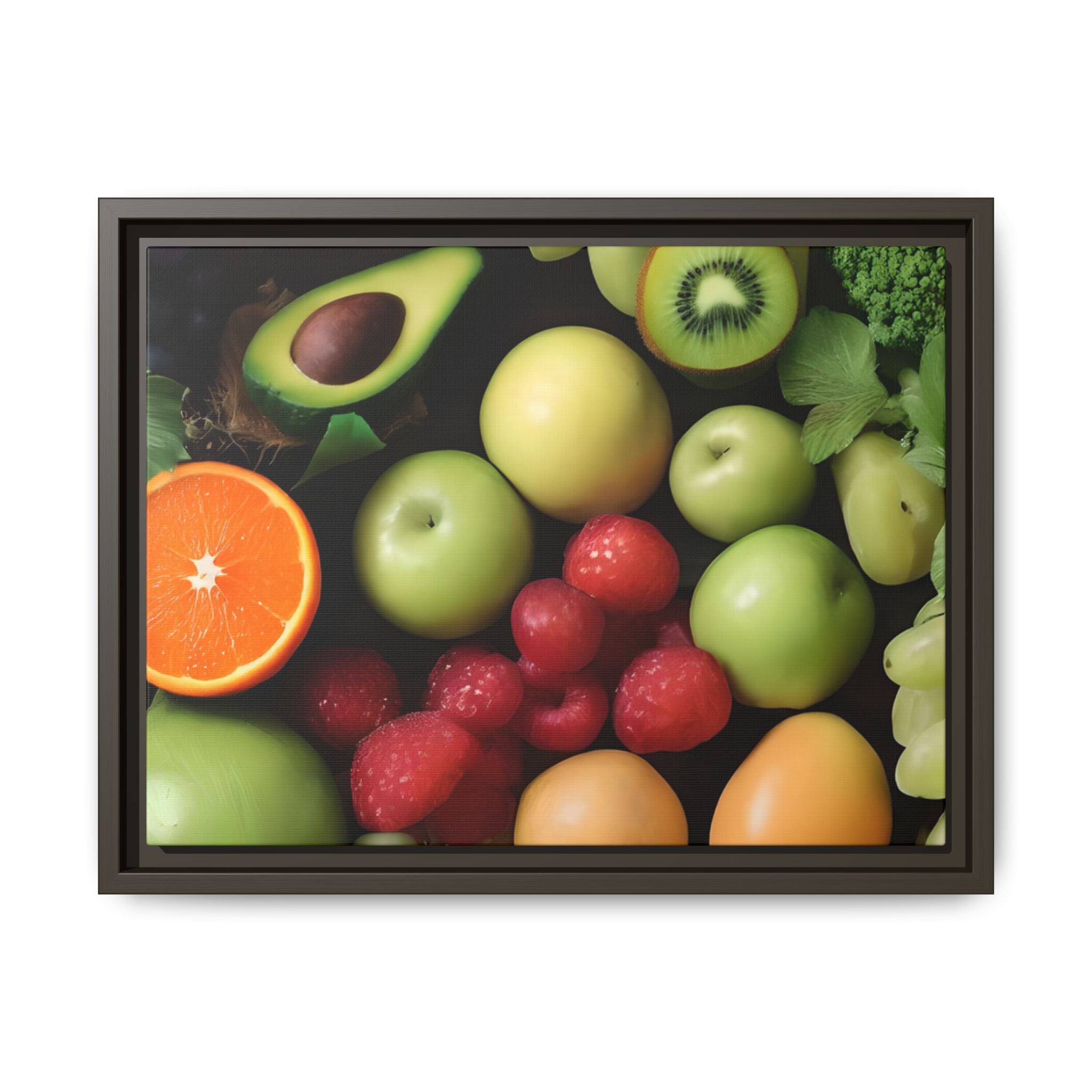 Fresh Fruit Mix Print, Framed Canvas