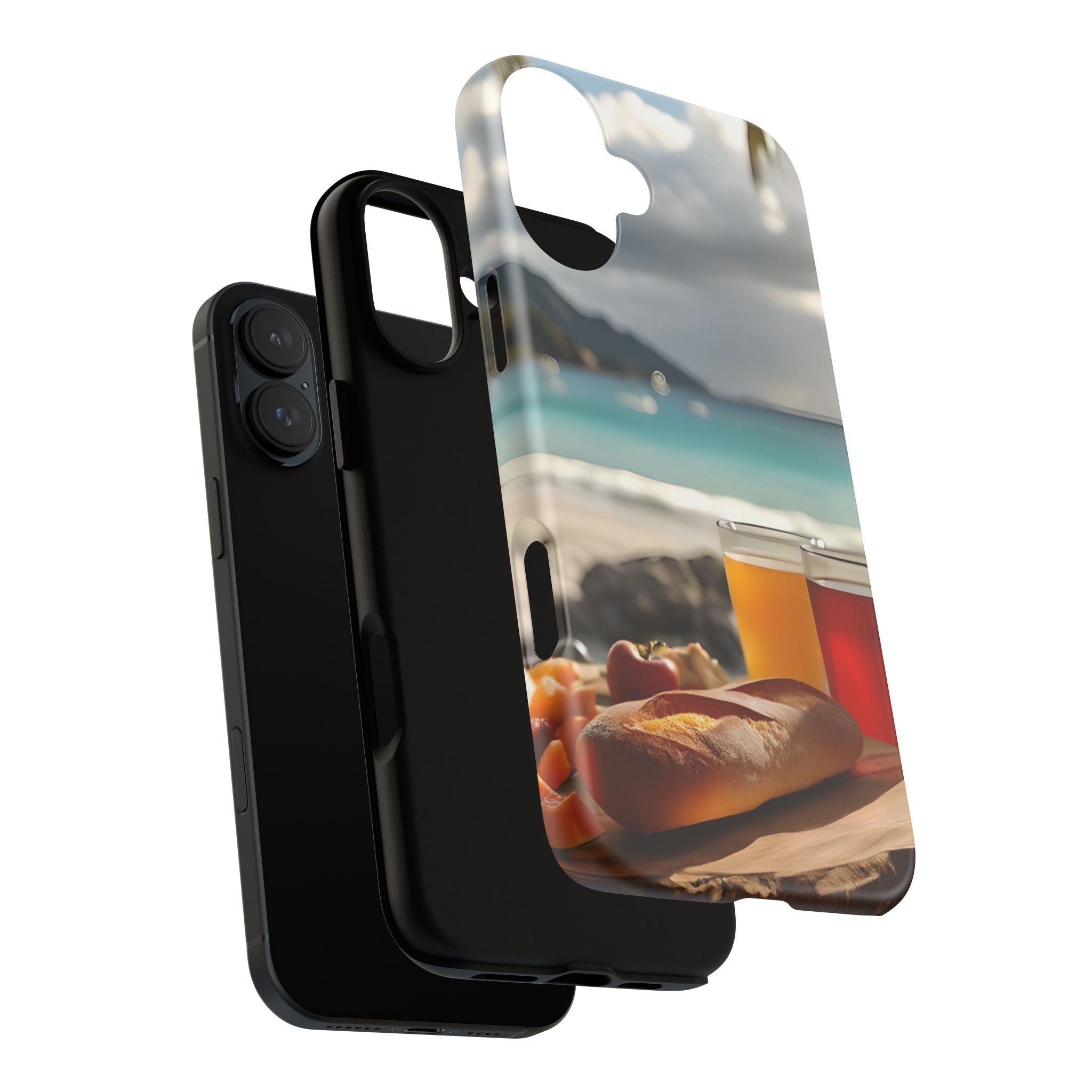 Tropical Beach Picnic View, Phone Case