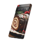 Coque de téléphone festive avec motif bûche de Noël