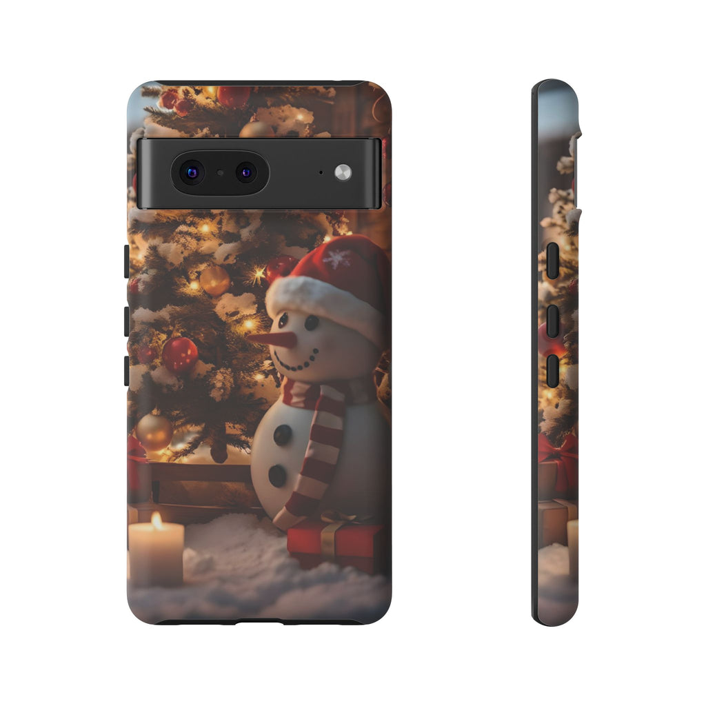 Coque de téléphone de Noël avec bonhomme de neige festif