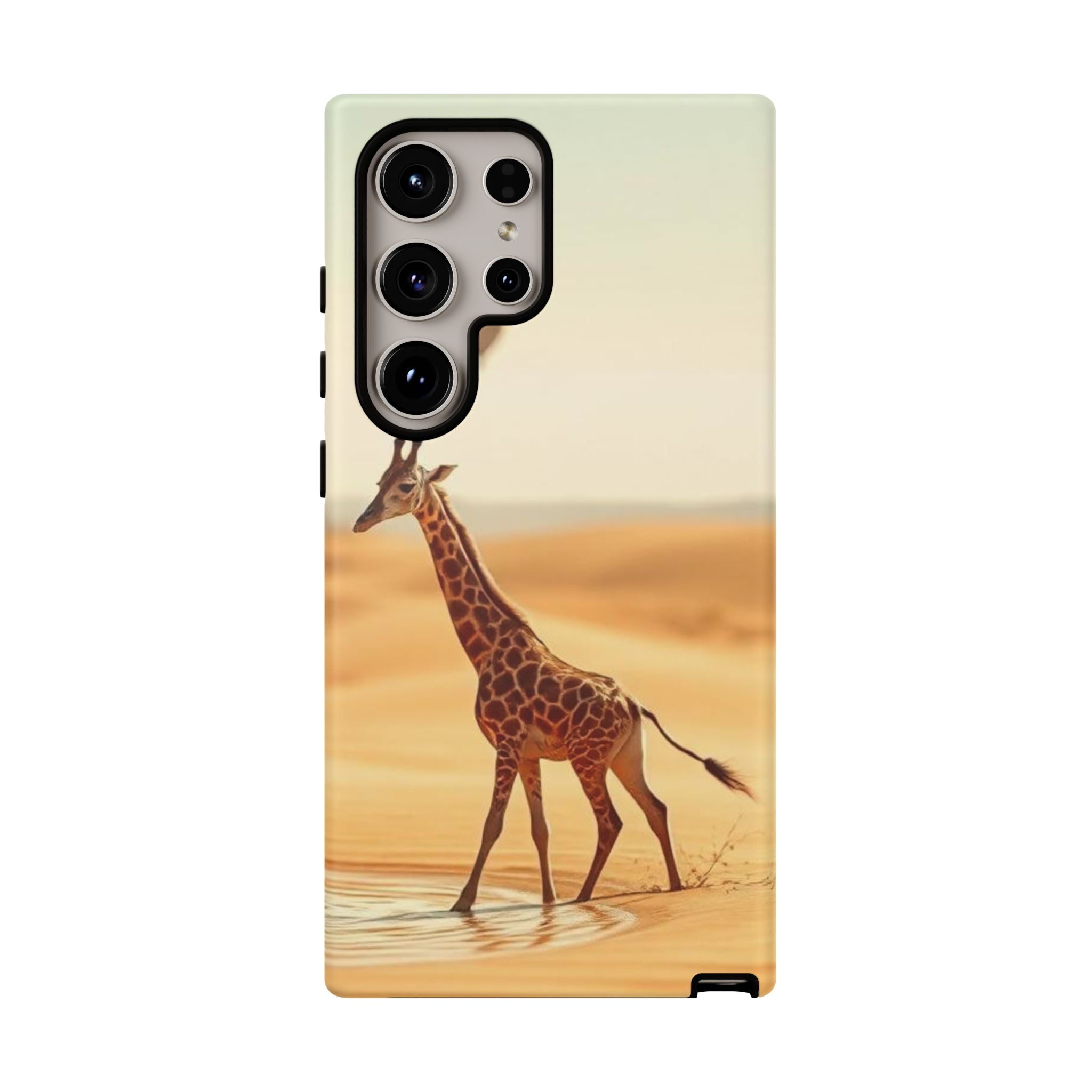 Giraffe Desert Scene, Phone Case