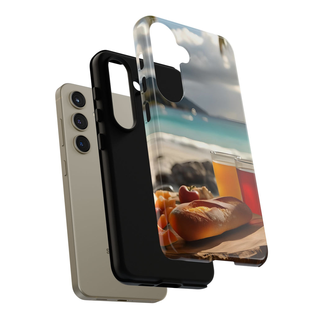 Tropical Beach Picnic View, Phone Case