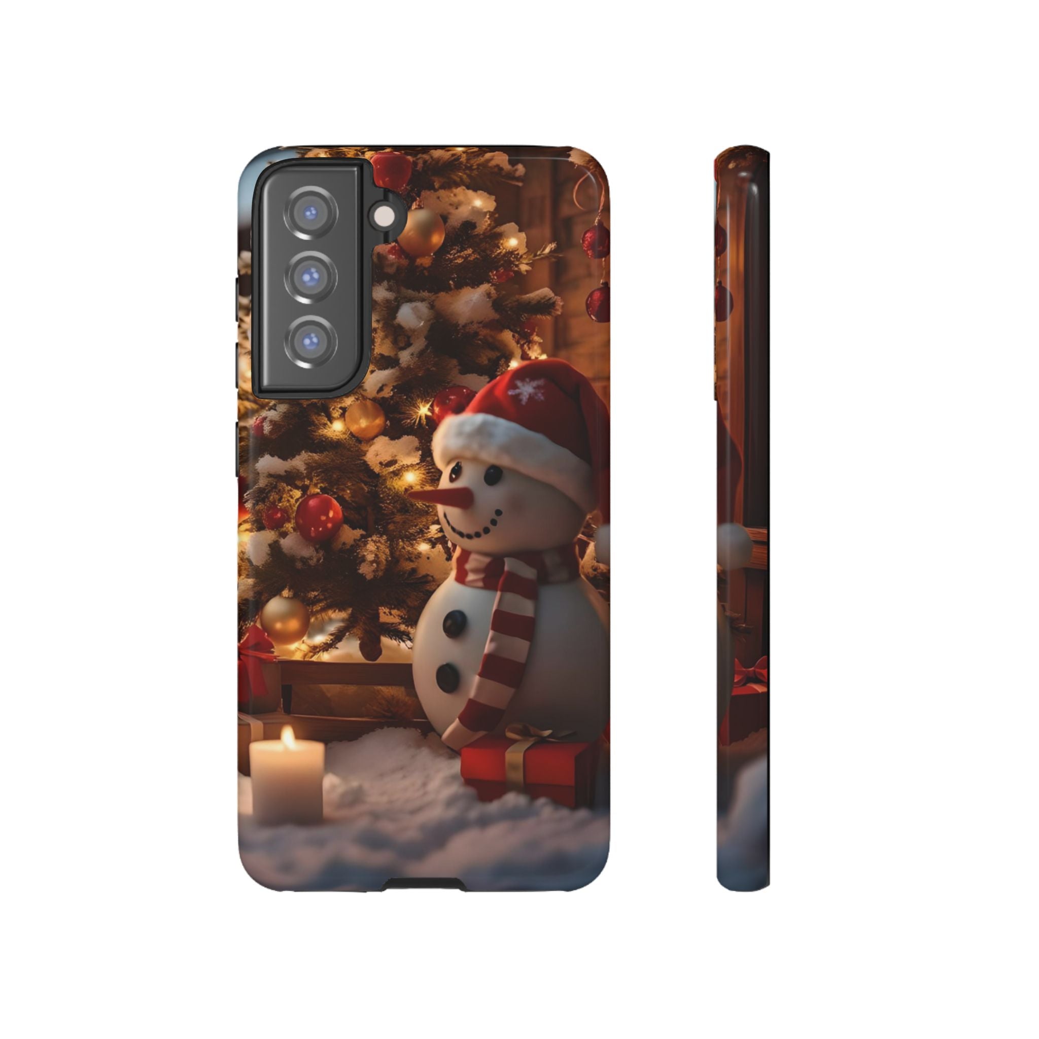 Christmas Snowman Phone Case, Tough Cases Cute Holiday Gift, Winter Aesthetic Phone Cover, Snowman Decor, Christmas Phone Accessories