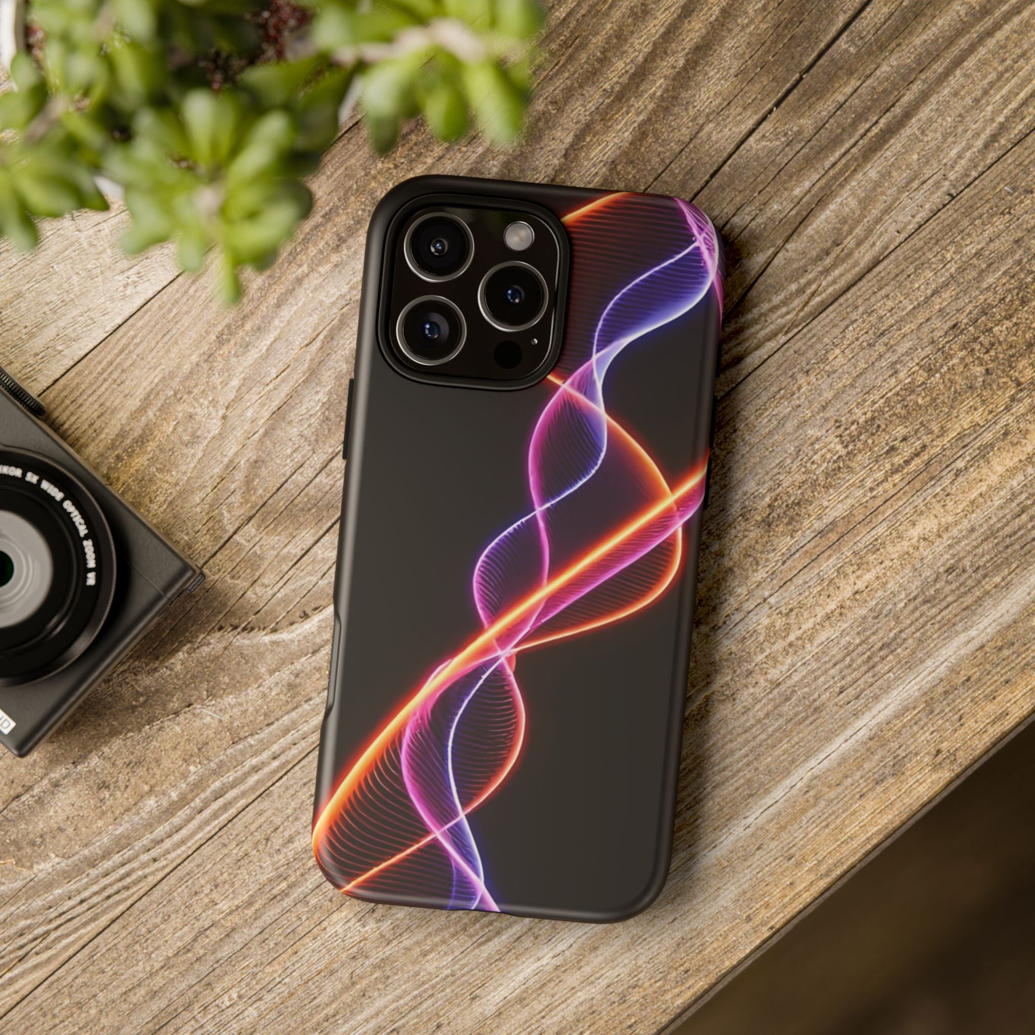 Vibrant Phone Case with Abstract Light Design, Artistic Phone Cover, Modern Tech Accessory, Gift for Tech Lovers, Personalized Phone Case