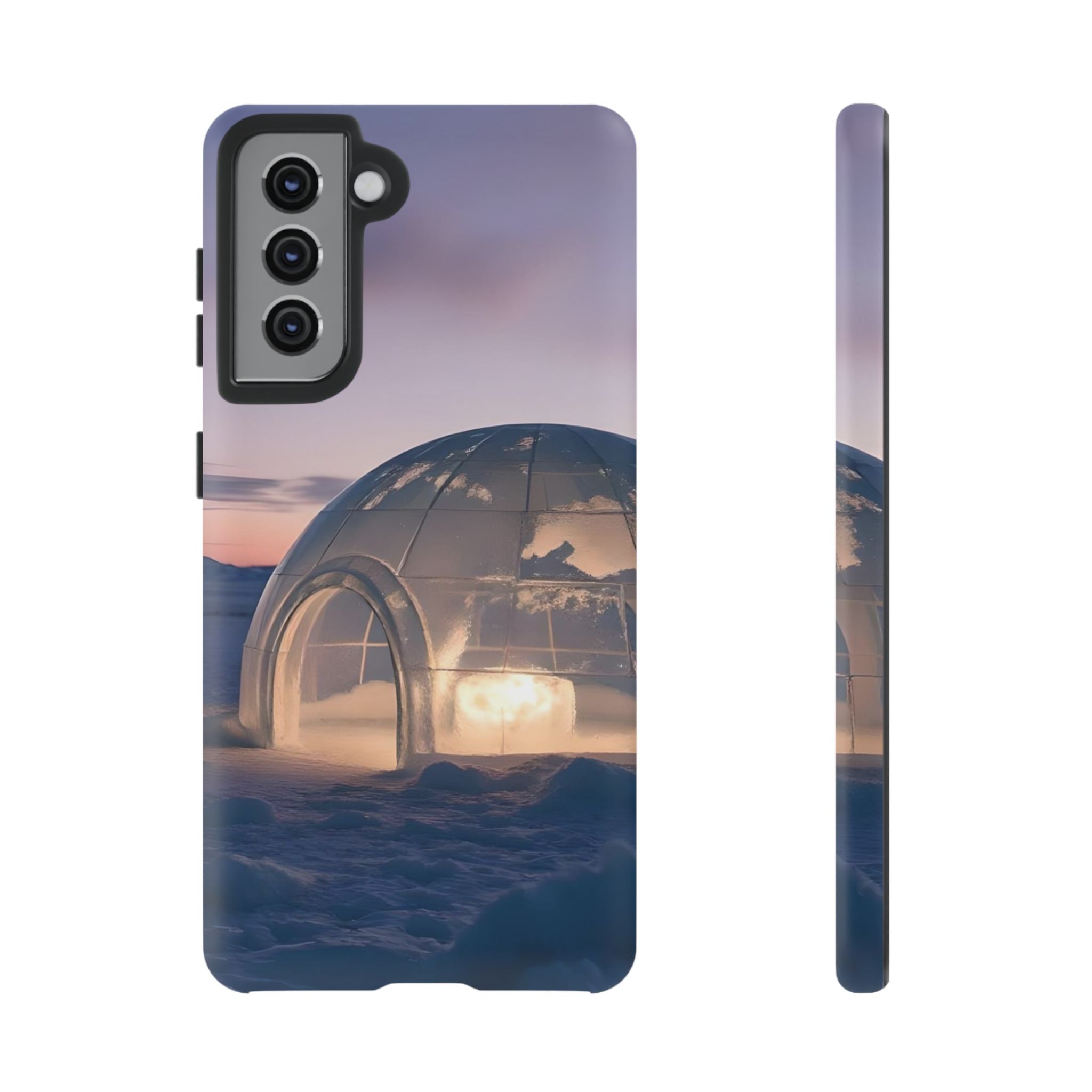 Stylish Phone Case with Igloo Design, Tough Cases for Outdoor Lovers, Unique Gift for Adventurers, Phone Cover for Winter, Protective Cases
