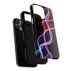 Neon Light Wave Abstract Glow, Phone Case