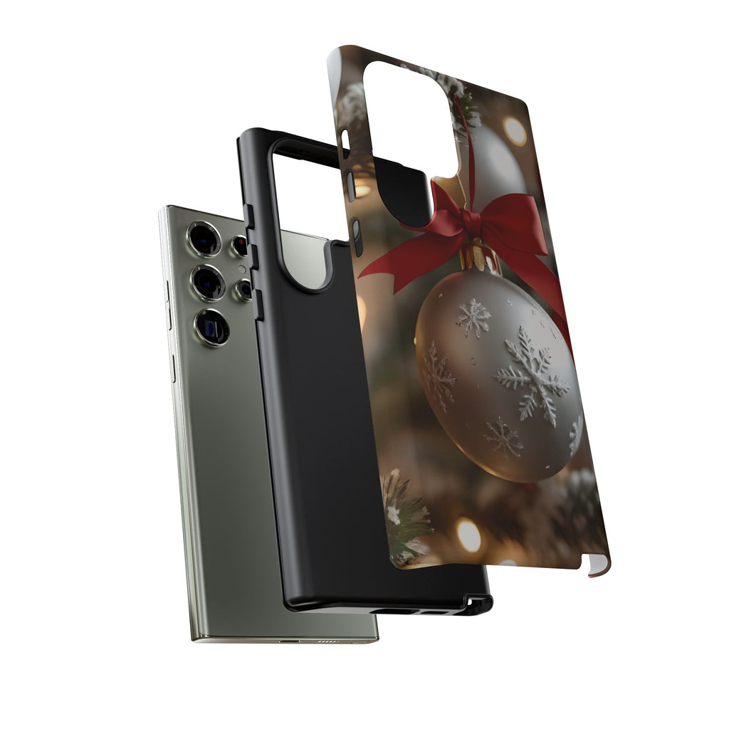 Christmas Phone Case with Seasonal Ornament Design