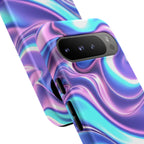 Coque de téléphone colorée, résistante, motif tourbillonnant, accessoire de téléphone dynamique, cadeau pour elle, protection mobile tendance