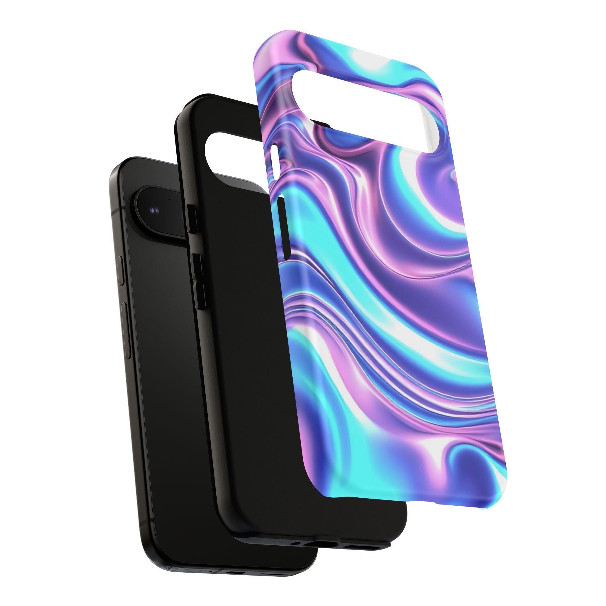 Colorful Phone Case, Tough Case, Swirl Design Phone Cover, Vibrant Phone Accessory, Gift for Her, Trendy Mobile Protection