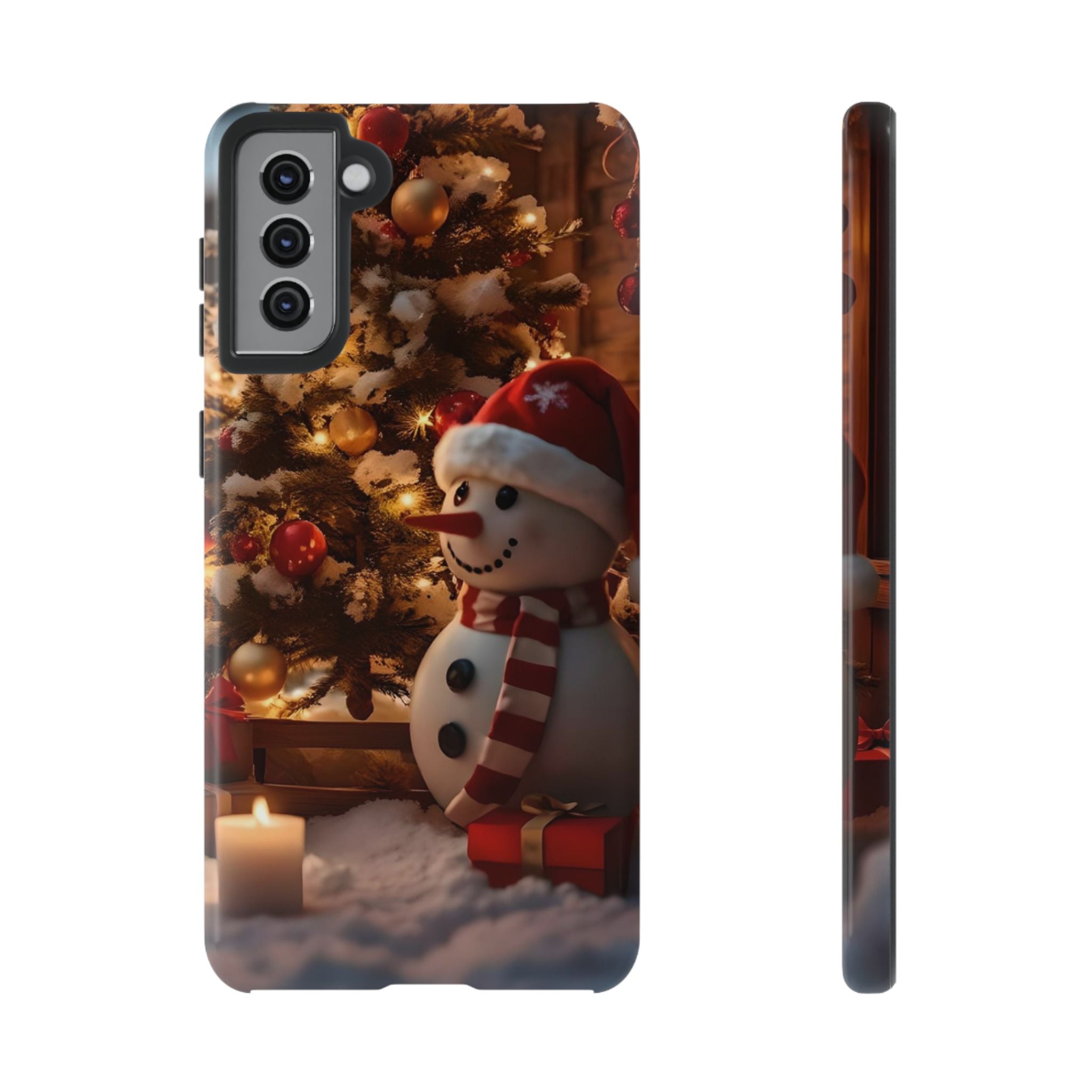Christmas Snowman Phone Case, Tough Cases Cute Holiday Gift, Winter Aesthetic Phone Cover, Snowman Decor, Christmas Phone Accessories