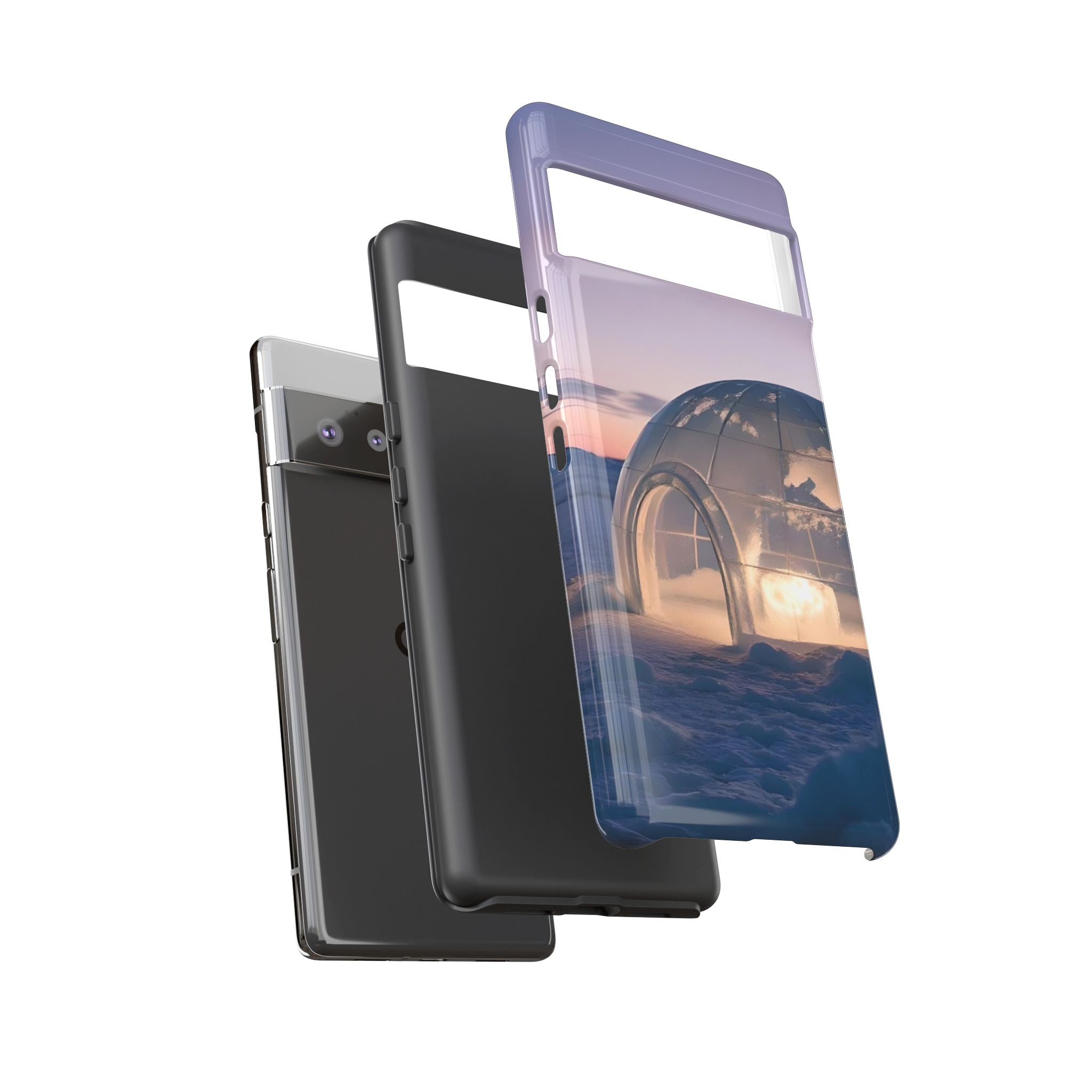 Arctic Igloo Twilight Snow Landscape, Phone Case