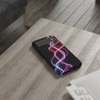 Neon Light Wave Abstract Glow, Phone Case