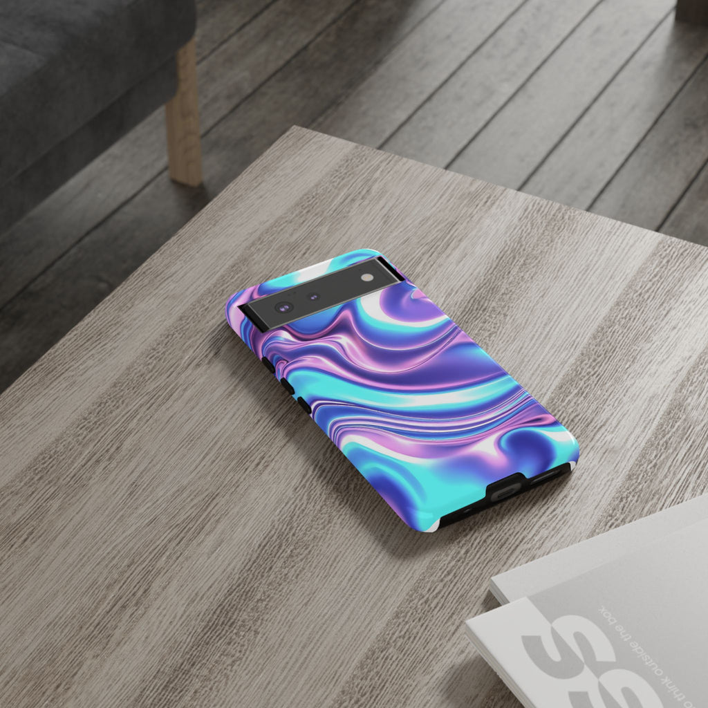 Colorful Phone Case, Tough Case, Swirl Design Phone Cover, Vibrant Phone Accessory, Gift for Her, Trendy Mobile Protection