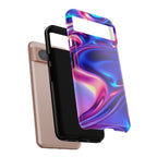 Coque de téléphone vibrante avec motif de vagues colorées, coque robuste et élégante, cadeau unique pour elle, accessoires de téléphone