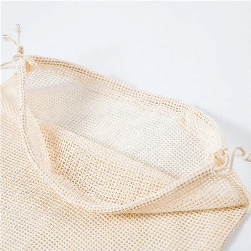 Reusable Organic Cotton Mesh Produce Bag - Zero Waste Plastic Free