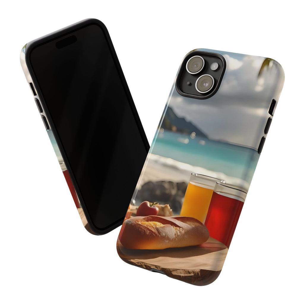 Tropical Beach Picnic View, Phone Case