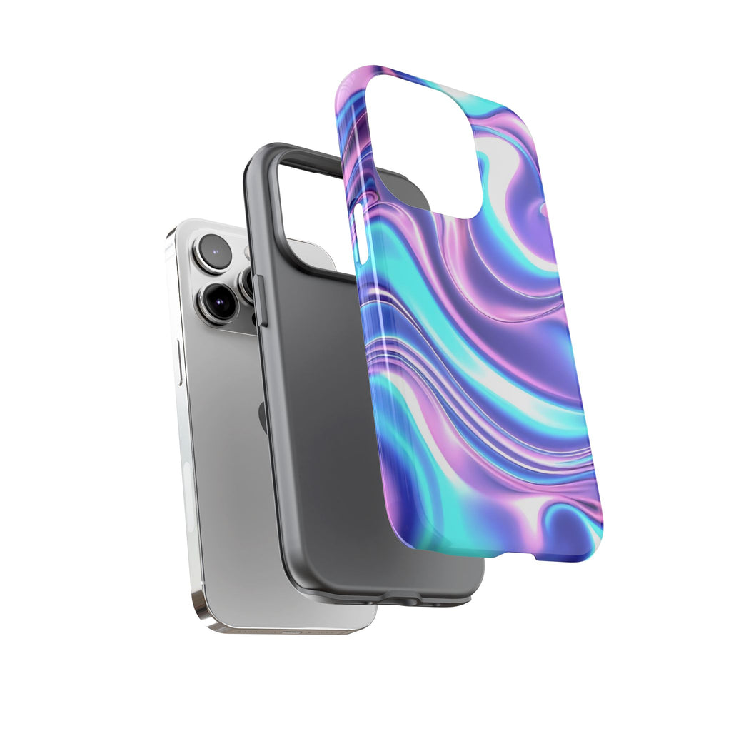 Colorful Phone Case, Tough Case, Swirl Design Phone Cover, Vibrant Phone Accessory, Gift for Her, Trendy Mobile Protection
