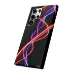Coque de téléphone vibrante avec motif lumineux abstrait, coque artistique, accessoire technologique moderne, cadeau pour les passionnés de technologie, coque de téléphone personnalisée