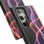 Neon Light Wave Abstract Glow, Phone Case