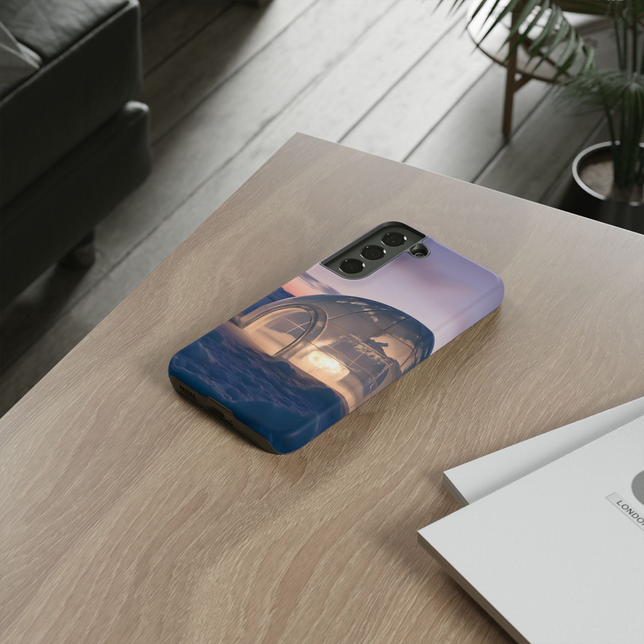 Arctic Igloo Twilight Snow Landscape, Phone Case