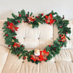 Enchanted Glow: Battery-Powered Artificial Christmas Garland Lights