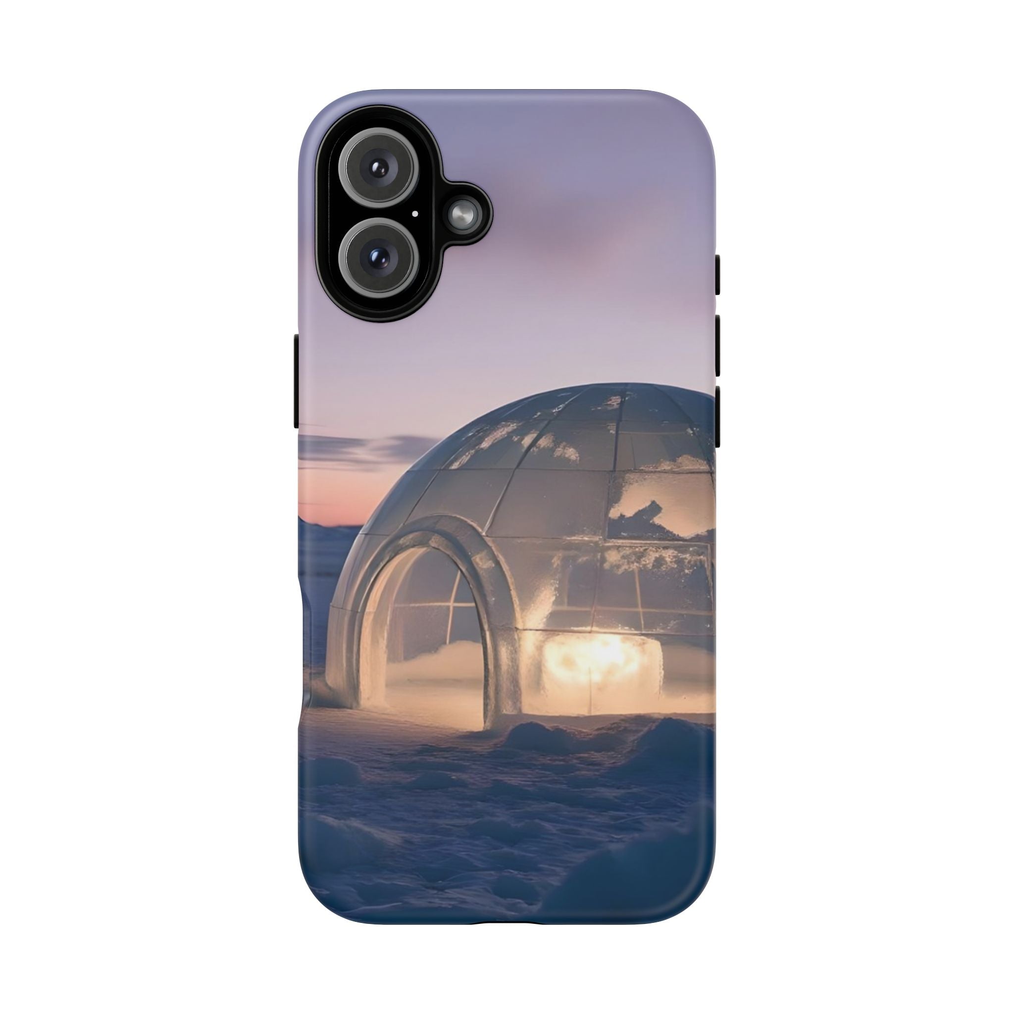 Stylish Phone Case with Igloo Design, Tough Cases for Outdoor Lovers, Unique Gift for Adventurers, Phone Cover for Winter, Protective Cases