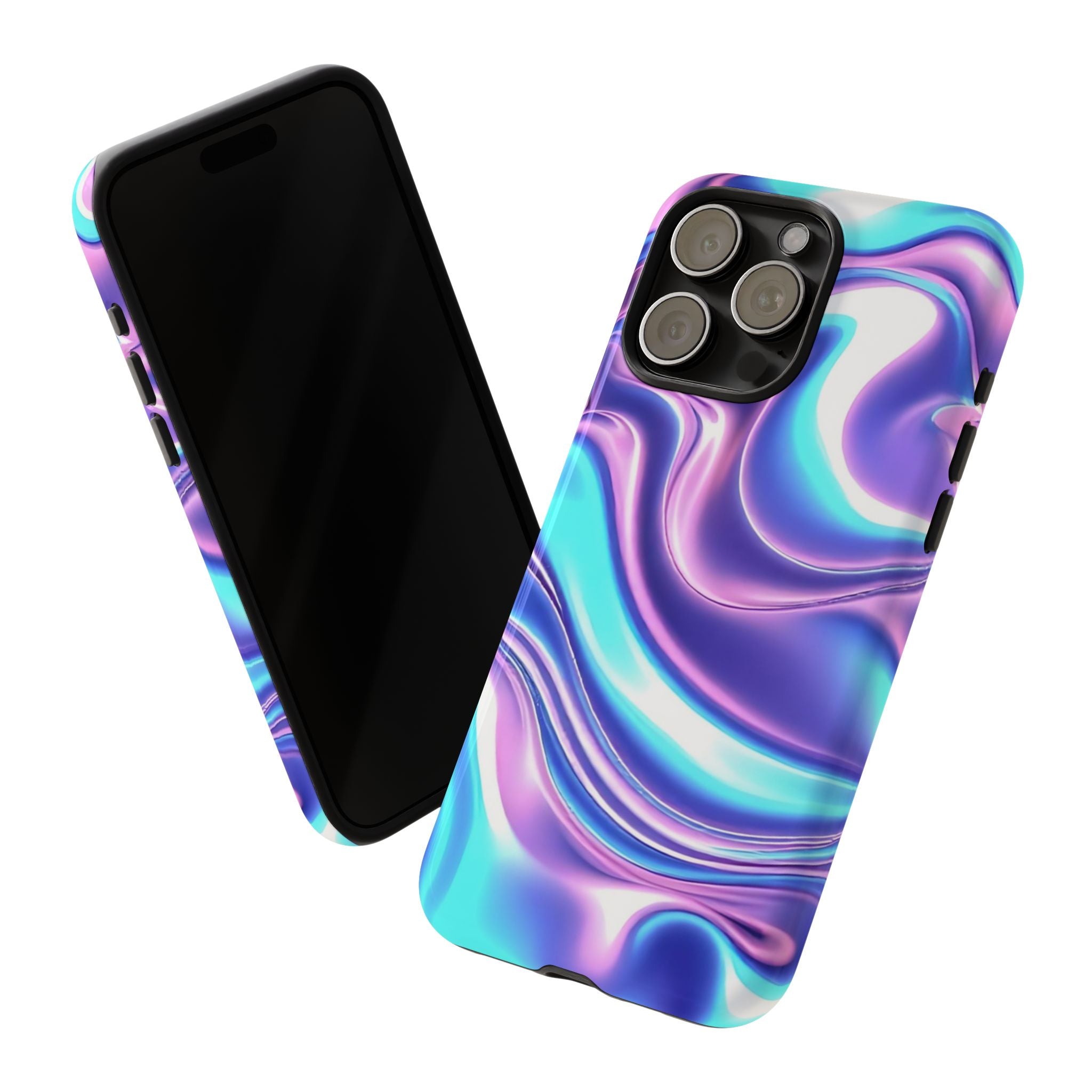 Colorful Phone Case, Tough Case, Swirl Design Phone Cover, Vibrant Phone Accessory, Gift for Her, Trendy Mobile Protection