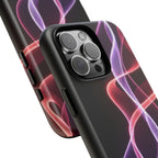 Neon Light Wave Abstract Glow, Phone Case