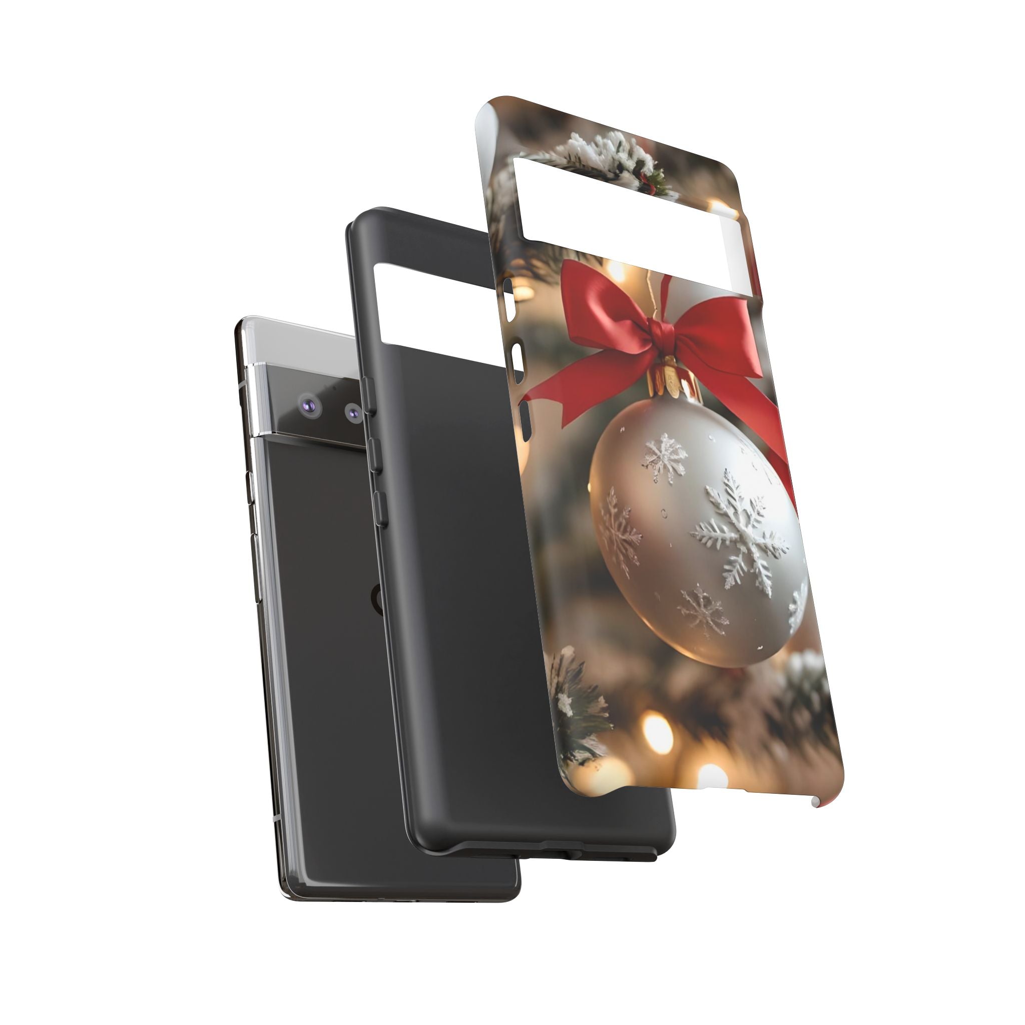 Christmas Phone Case with Seasonal Ornament Design
