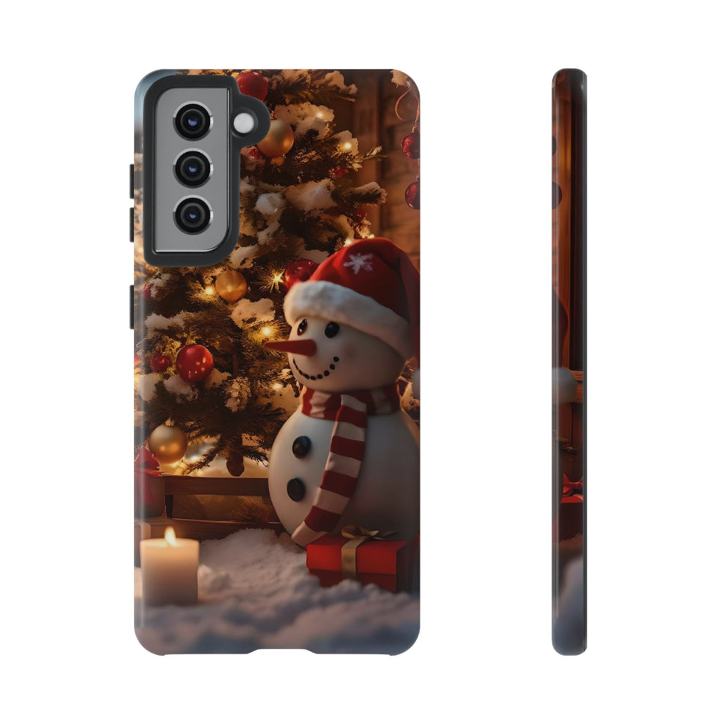 Coque de téléphone de Noël avec bonhomme de neige festif