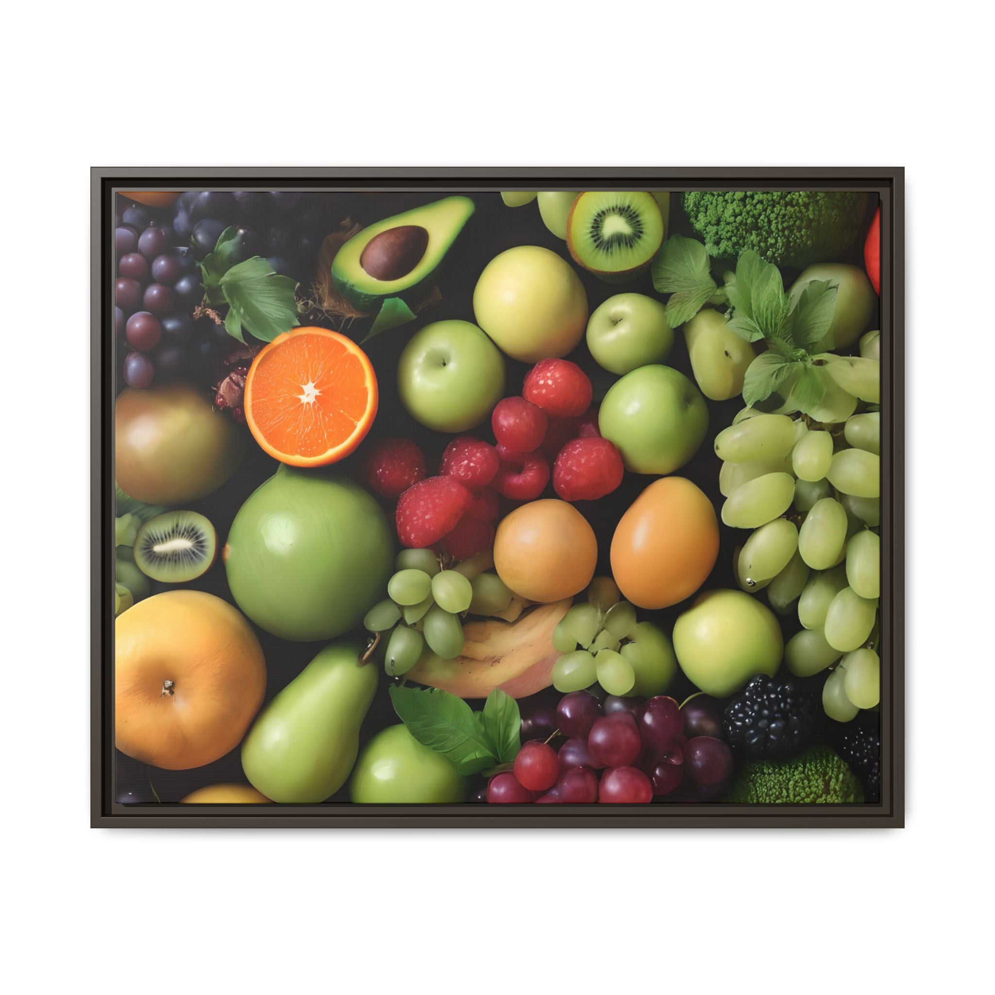 Fresh Fruit Mix Print, Framed Canvas