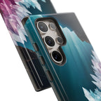 Faisceau lumineux coloré de la grotte de cristal, étui de téléphone