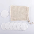 10 Reusable Organic Bamboo Cotton Facial Pads - Zero Waste Plastic