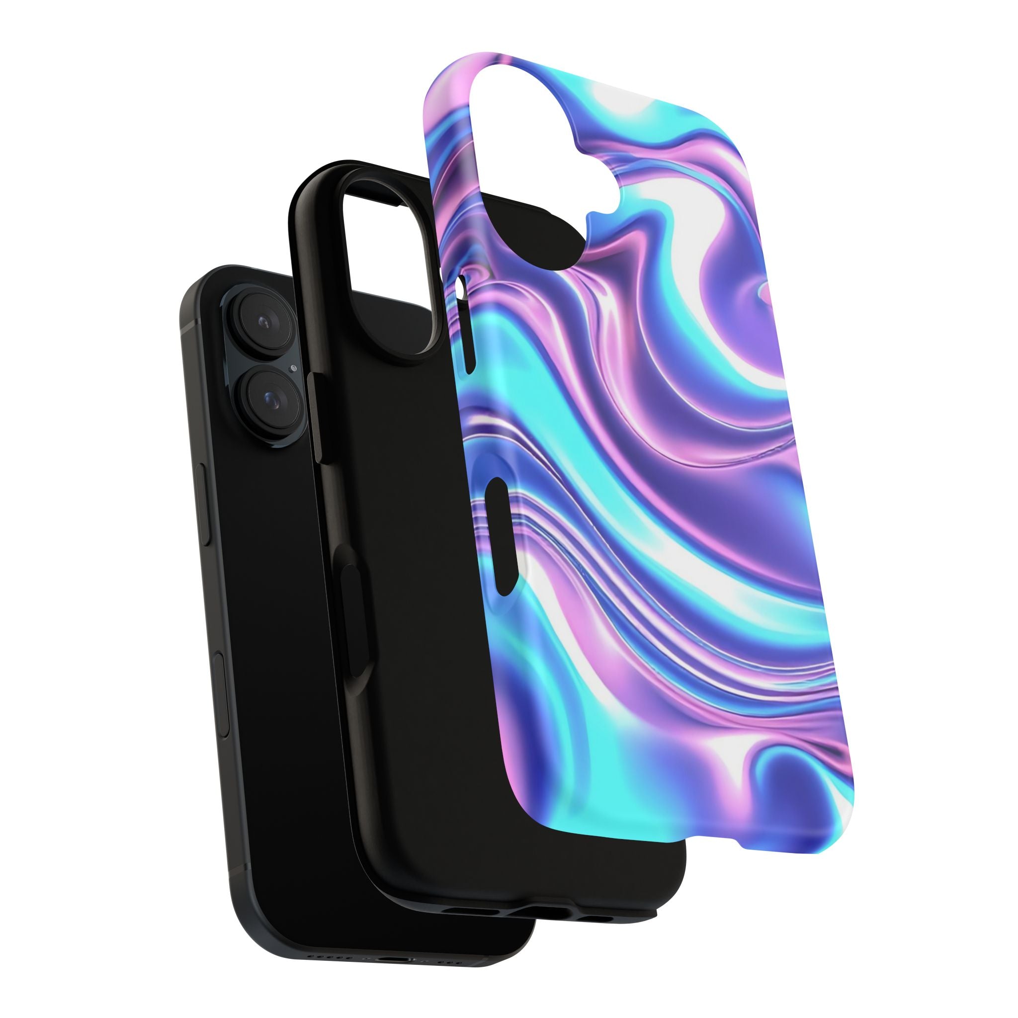 Colorful Phone Case, Tough Case, Swirl Design Phone Cover, Vibrant Phone Accessory, Gift for Her, Trendy Mobile Protection