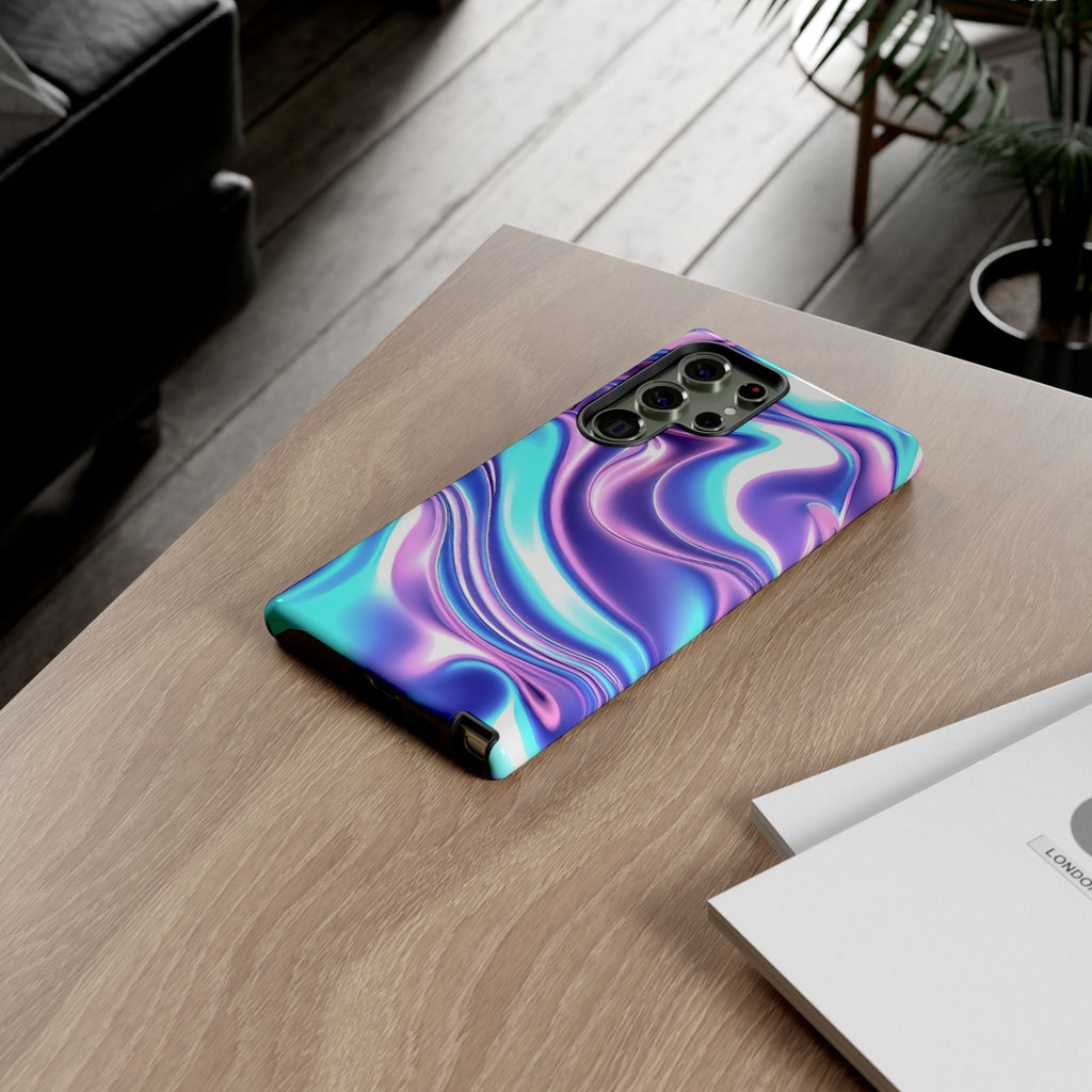 Colorful Phone Case, Tough Case, Swirl Design Phone Cover, Vibrant Phone Accessory, Gift for Her, Trendy Mobile Protection