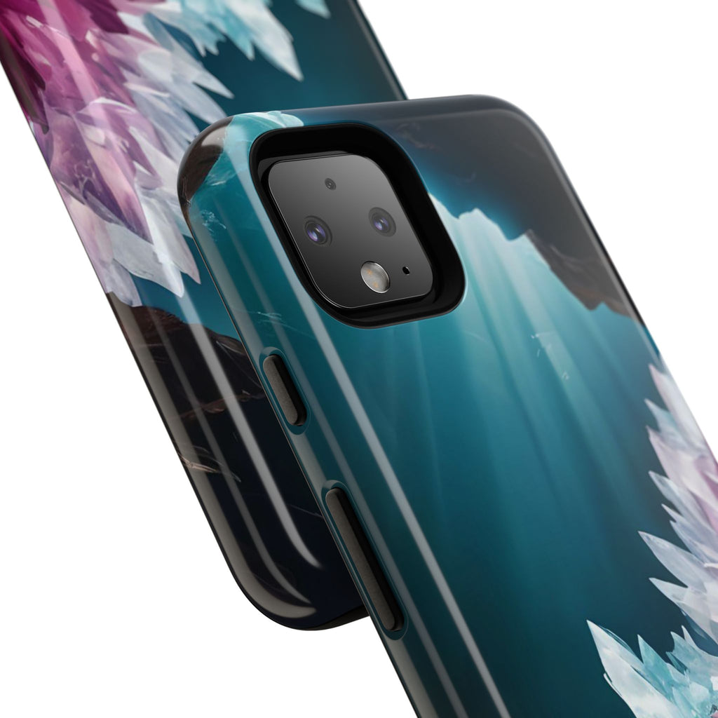 Colorful Crystal Cave Light Beam, Phone Case