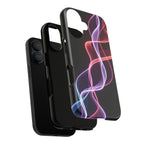 Neon Light Wave Abstract Glow, Phone Case