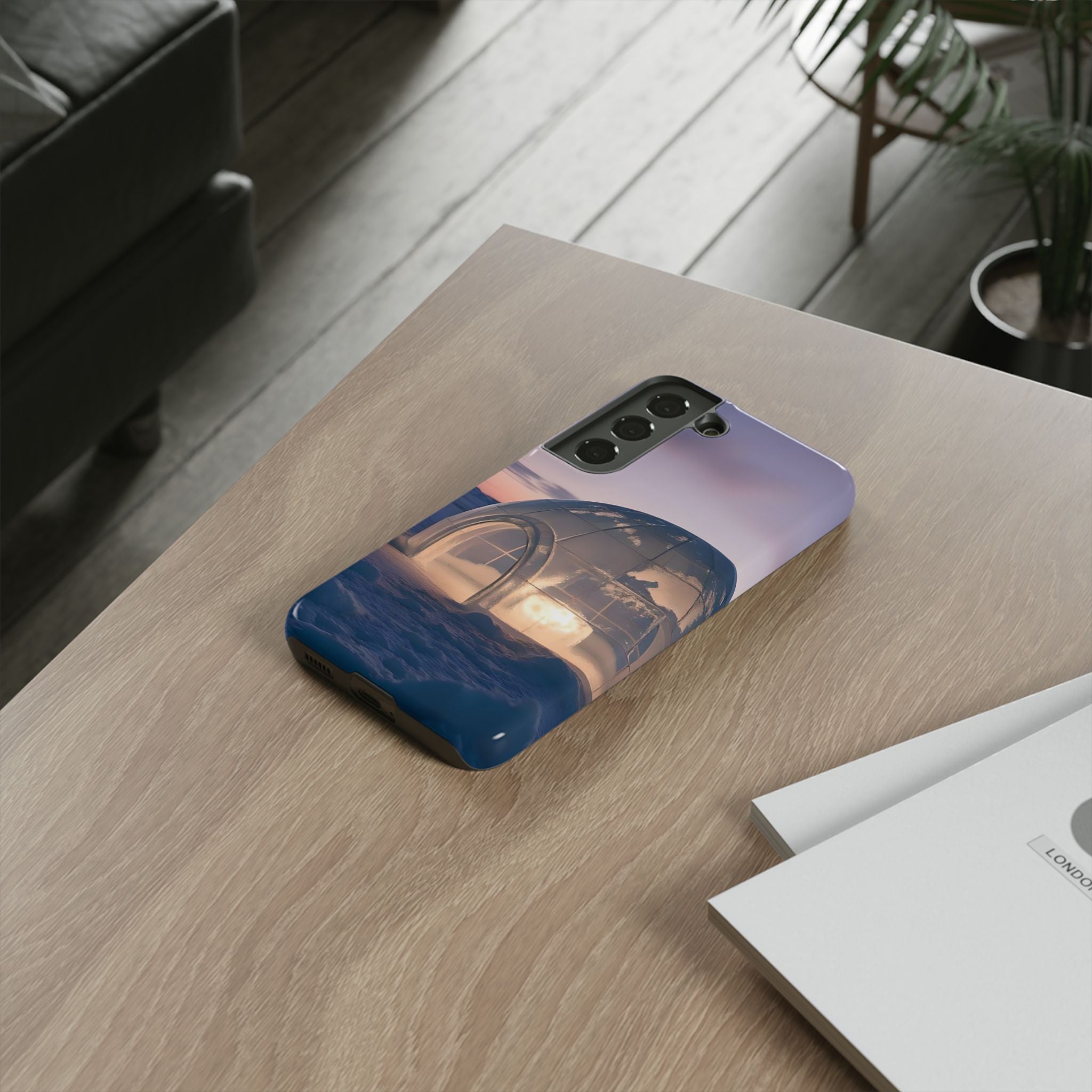 Arctic Igloo Twilight Snow Landscape, Phone Case