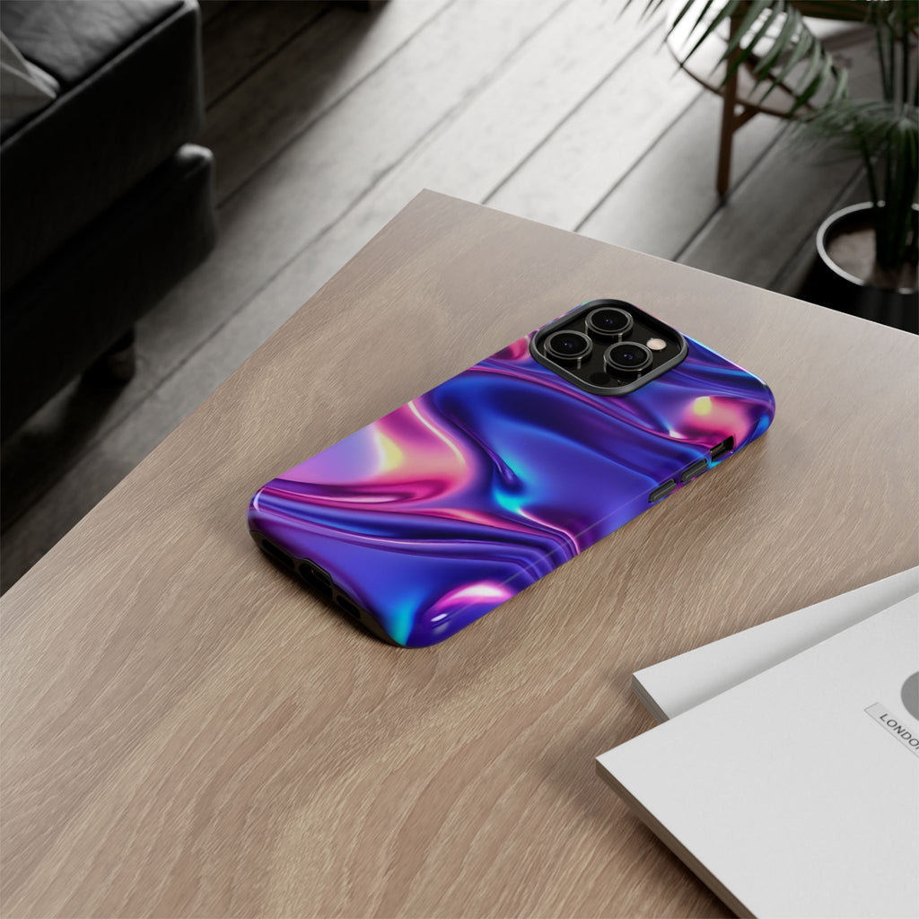 Vibrant Phone Case with Colorful Wave Design, Tough Phone Cover, Stylish Smartphone Case, Unique Gift for Her, Phone Accessories