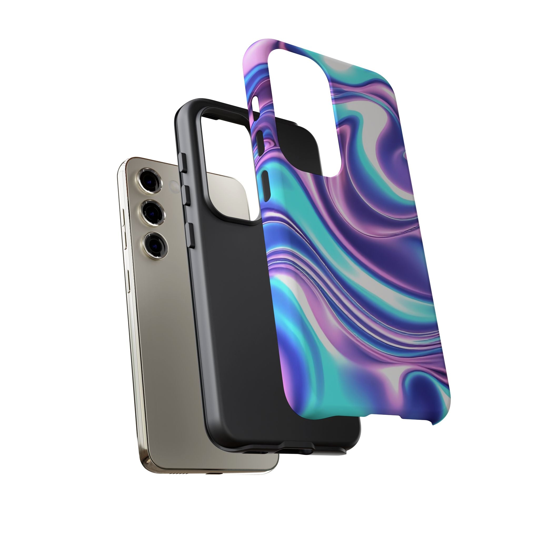 Colorful Phone Case, Tough Case, Swirl Design Phone Cover, Vibrant Phone Accessory, Gift for Her, Trendy Mobile Protection
