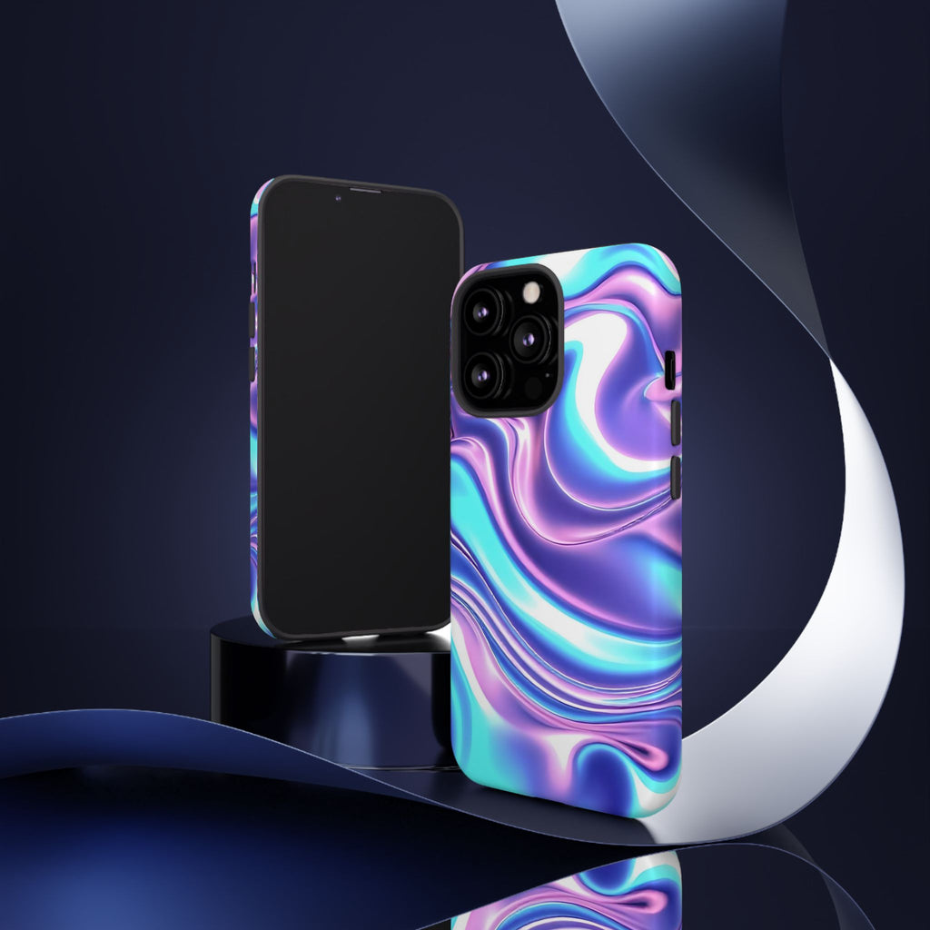 Colorful Phone Case, Tough Case, Swirl Design Phone Cover, Vibrant Phone Accessory, Gift for Her, Trendy Mobile Protection