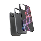 Neon Light Wave Abstract Glow, Phone Case