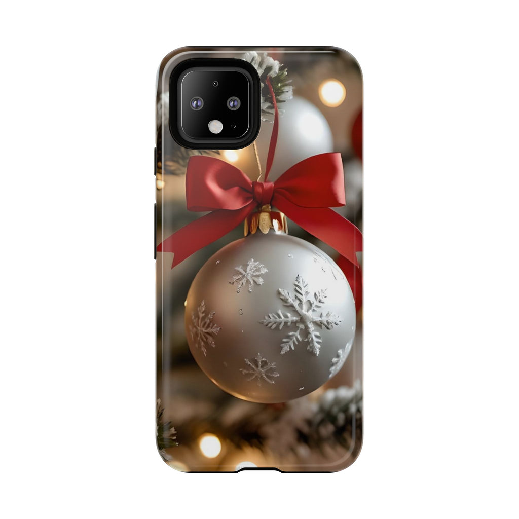Christmas Phone Case with Seasonal Ornament Design