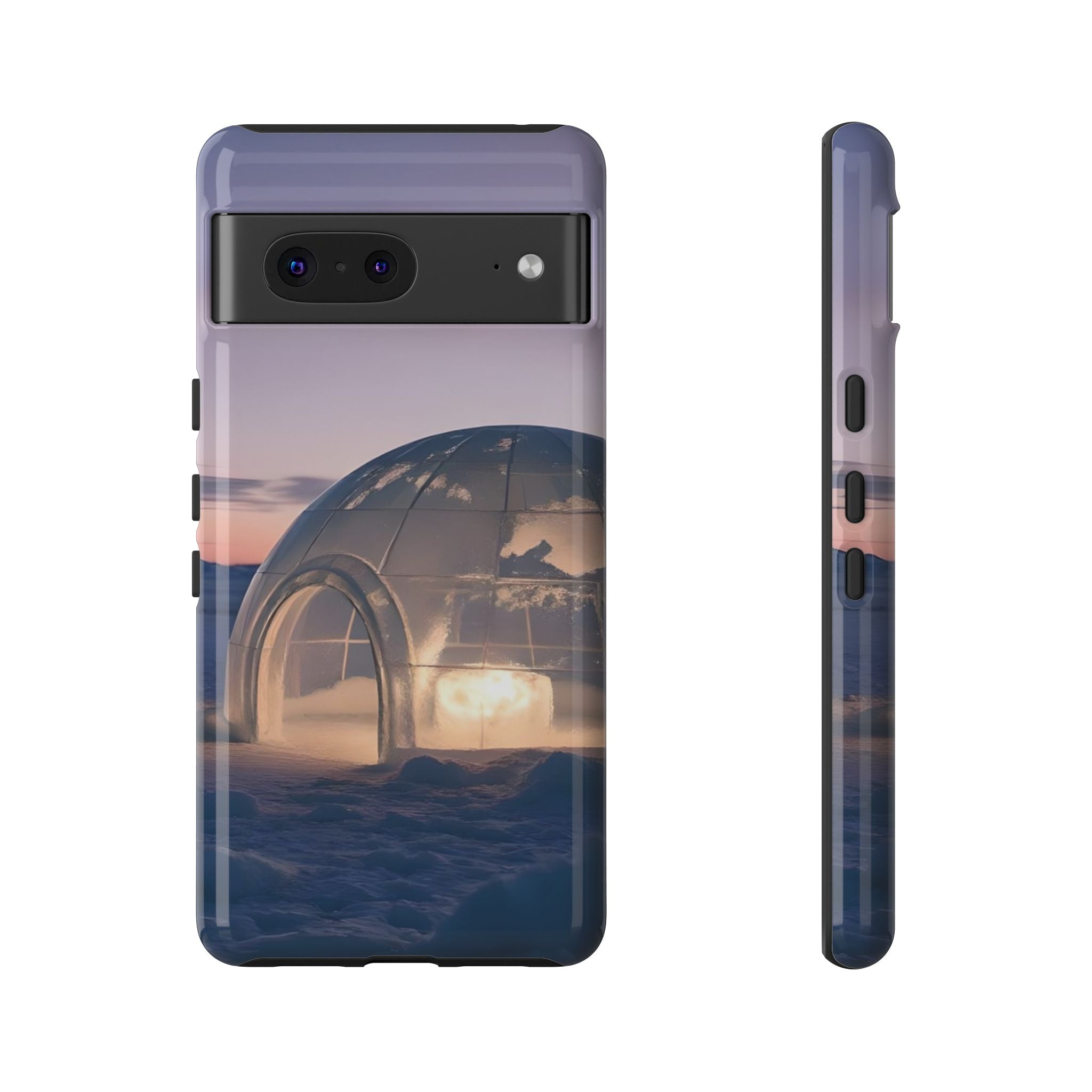 Stylish Phone Case with Igloo Design, Tough Cases for Outdoor Lovers, Unique Gift for Adventurers, Phone Cover for Winter, Protective Cases