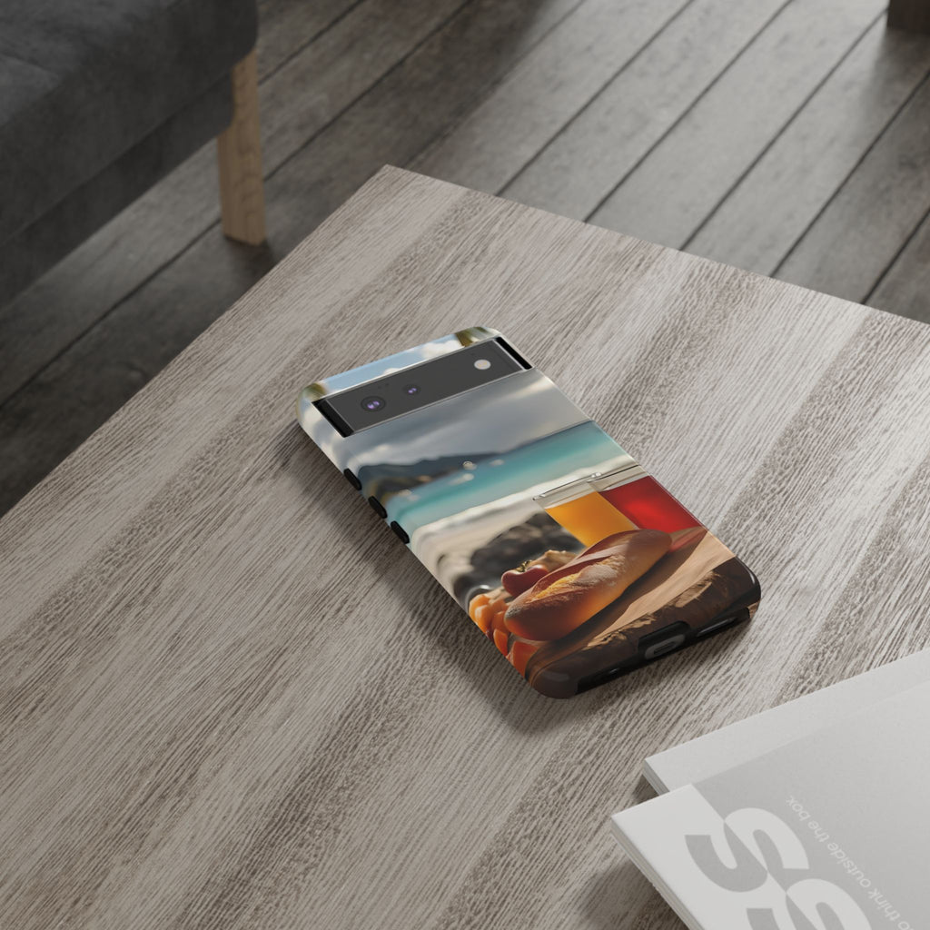 Tropical Beach Picnic View, Phone Case