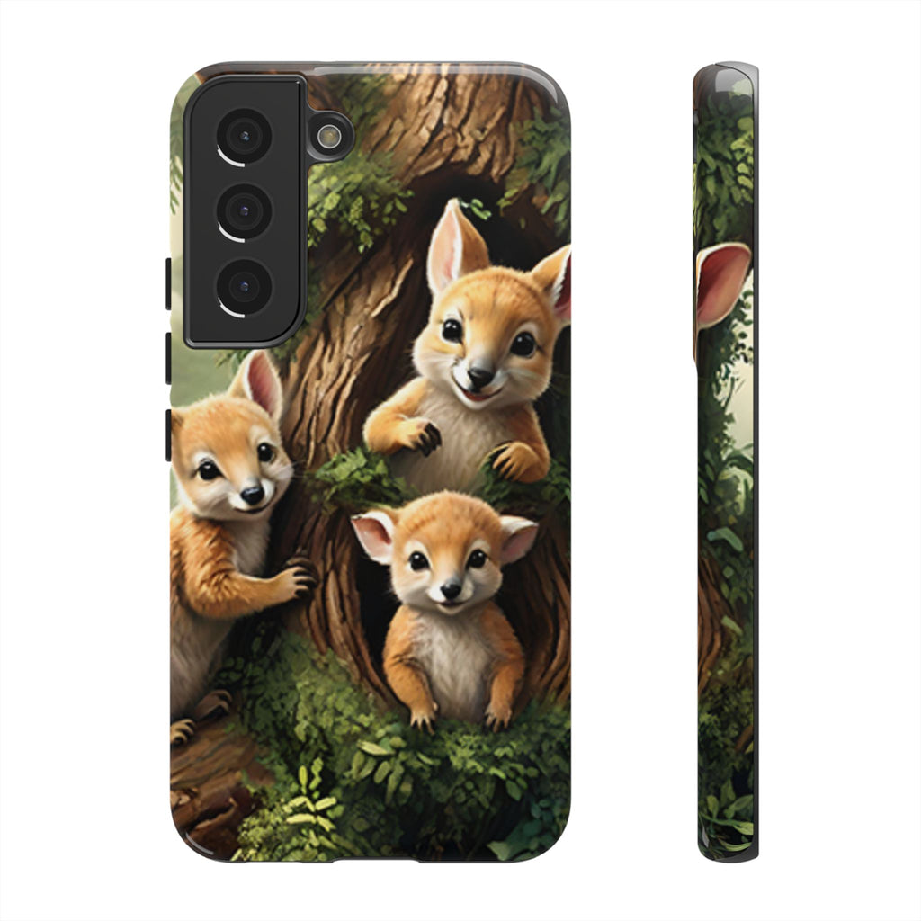 Étui de téléphone à imprimé bébé animal des bois