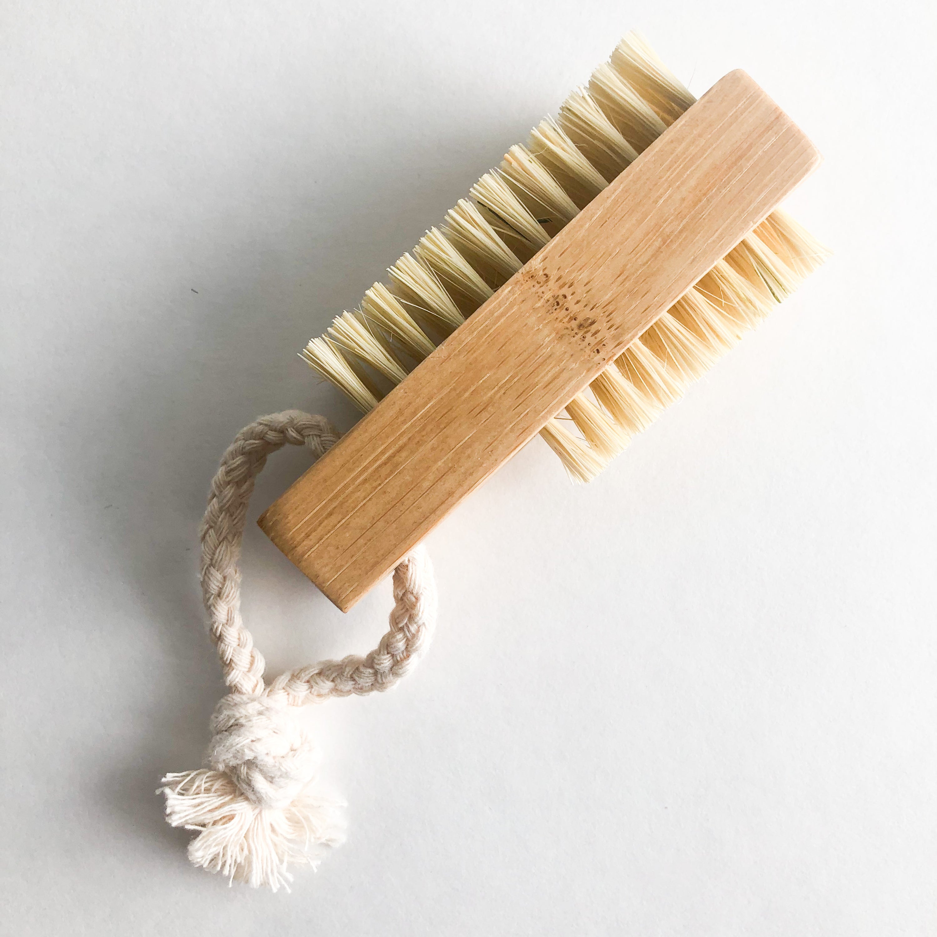 Double Sided Bamboo Sisal Nail Brush-Zero Waste Plastic Free Nail