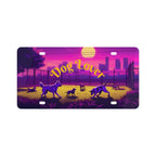 Dog Lover Sunset Scene, Car License Plate