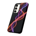 Coque de téléphone vibrante avec motif lumineux abstrait, coque artistique, accessoire technologique moderne, cadeau pour les passionnés de technologie, coque de téléphone personnalisée