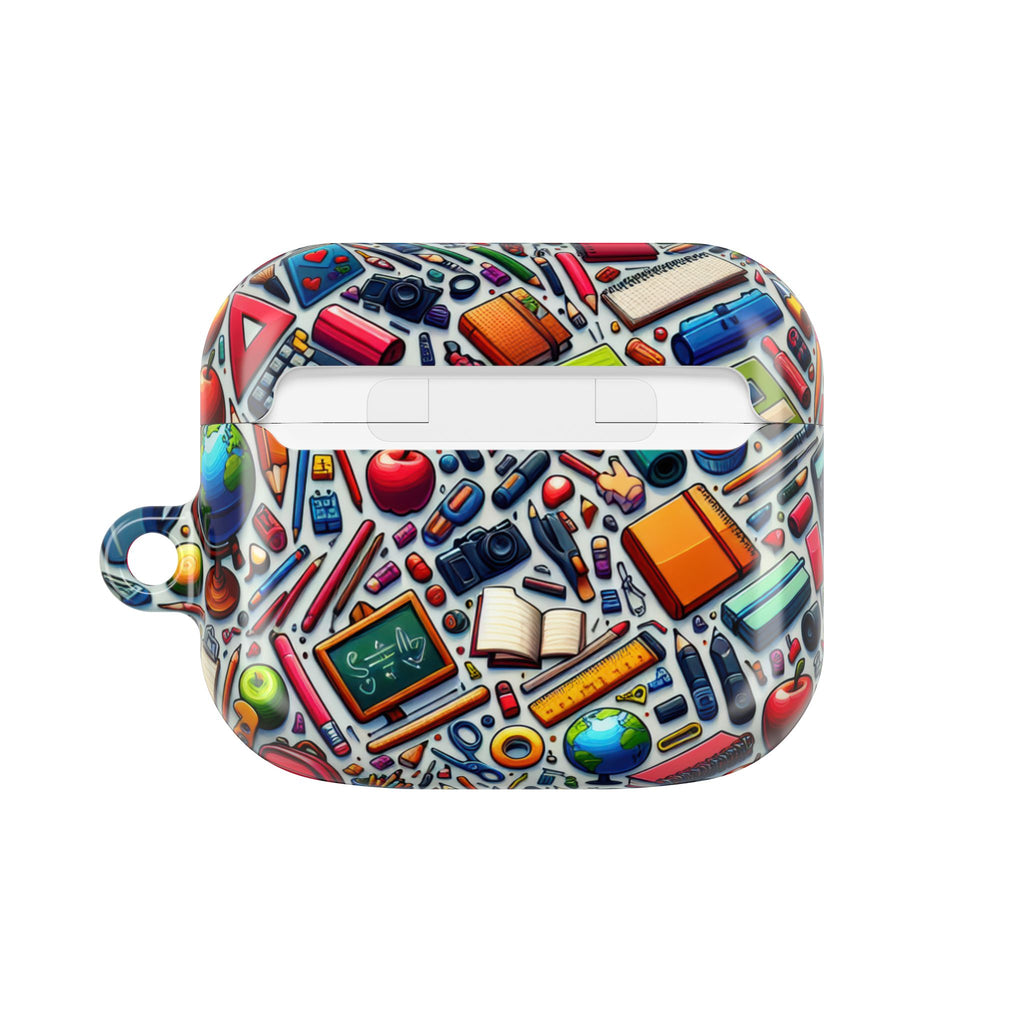 Colorful School Supplies AirPod Cases, Student Gift, Teacher Appreciation, Back to School, Fun Accessories, Personalized Tech Cover
